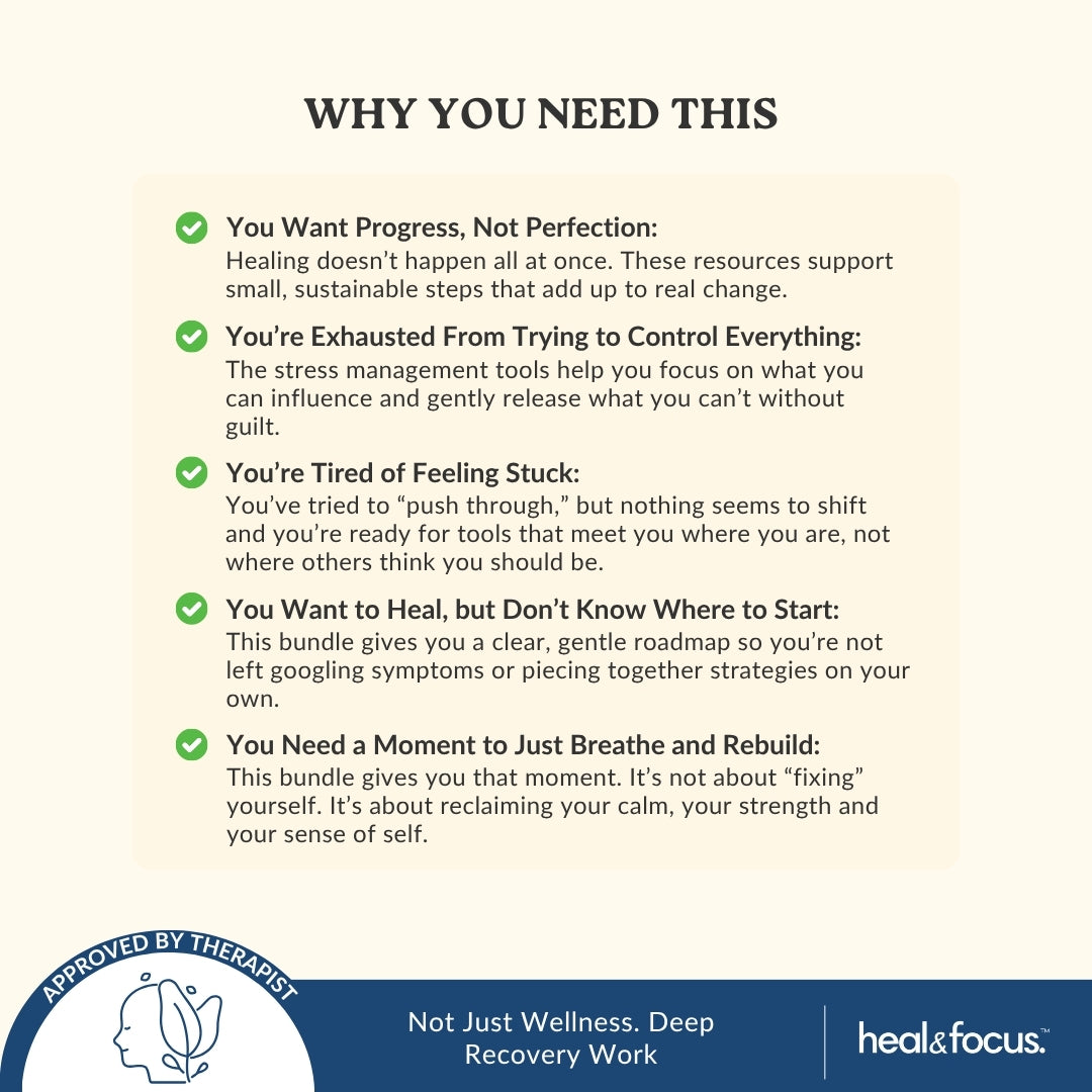All 5 Therapist-Approved Workbooks for Lasting Emotional Relief, Resilience, Heal, Rebuild & Thrive | The Healing & Recovery Bundle