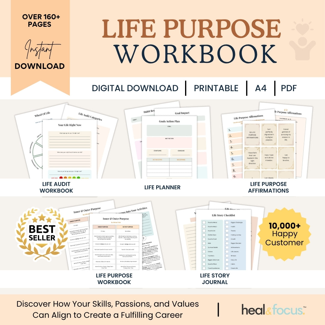 Life Purpose Worksheet.pdf Life Purpose Workbook – Find Meaning, Direction & Fulfillment – Heal ...