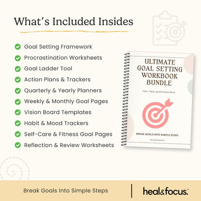 Ultimate Goal Setting Workbook Bundle – Conquer Procrastination & Achieve More