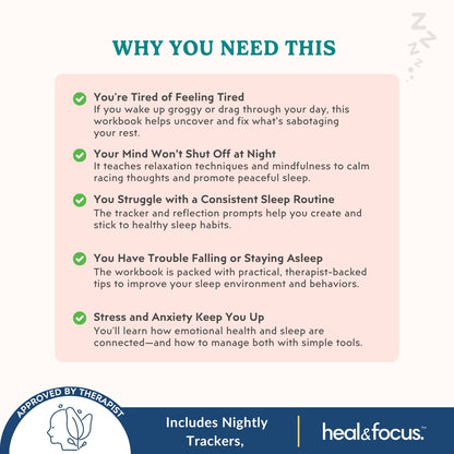 Sleep Hygiene Workbook – Build Restful Routines & Sleep Better Naturally