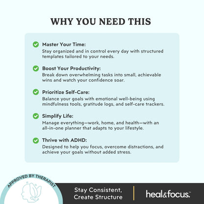 Ultimate ADHD Planner Bundle for Focus & Flow