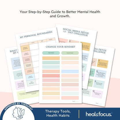 Mental Wellness Planner Pack | Prioritize Self-Care & Peace