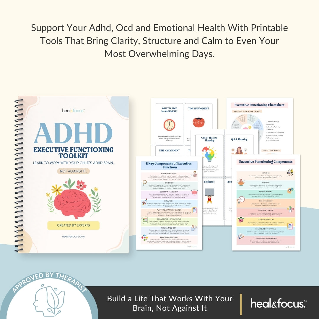 The Focus & Functioning Bundle | ADHD, OCD & Executive Skills Toolkit | 5 Expert Workbooks to Boost Focus, Structure, Thoughts, Goals, & Emotional Clarity