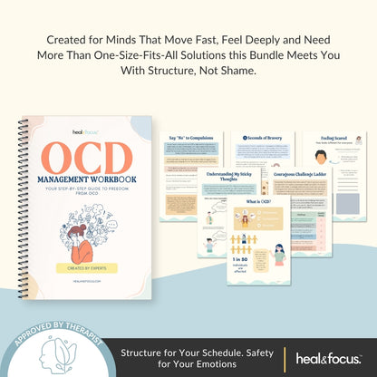 The Focus & Functioning Bundle | ADHD, OCD & Executive Skills Toolkit | 5 Expert Workbooks to Boost Focus, Structure, Thoughts, Goals, & Emotional Clarity