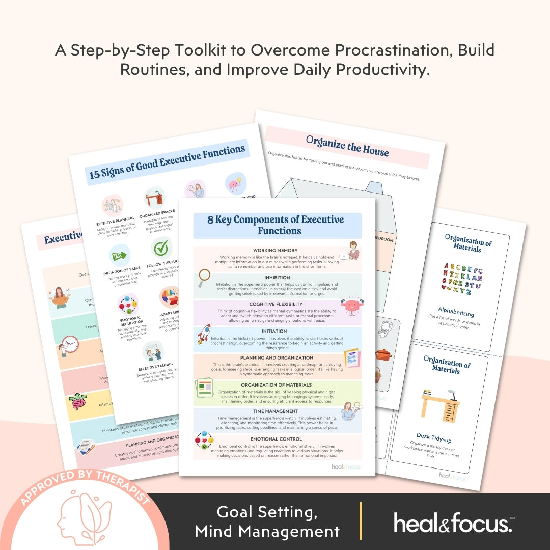 Tools For Executive Function ADHD Executive Functioning Toolkit – Tools for Focus & Planning – Heal ...